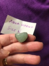 Aquamarine ring size N Handmade