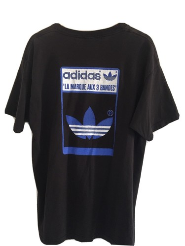 Vtg blk adidas trefoil - blk, faded