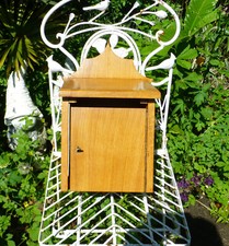Vintage Solid Oak Wood Letter Mail Box - Suggestion Box