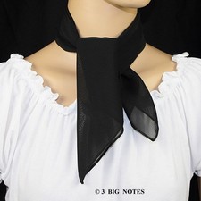 50s Style BLACK Sheer Chiffon