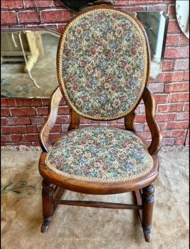 Antique victorian rocking - an,