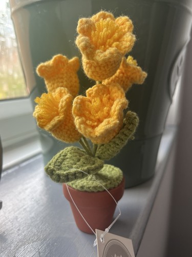 Crochet buttercups pot - crochet,