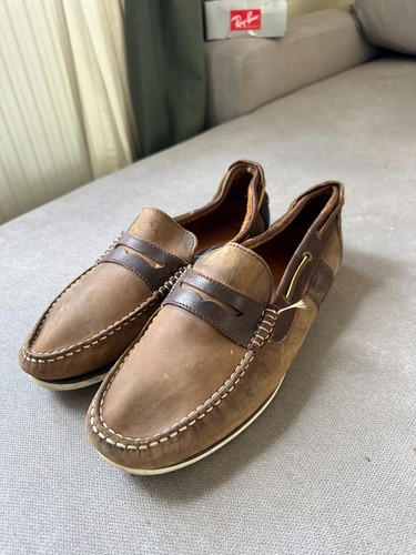 Barbour brown leather penny - brown,