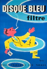 Gauloises Disque Bleu filtre Régie française des tabacs Cigarette Print