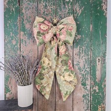 Beautiful Handmade Country House Bow | Vintage Style Fabric Bows