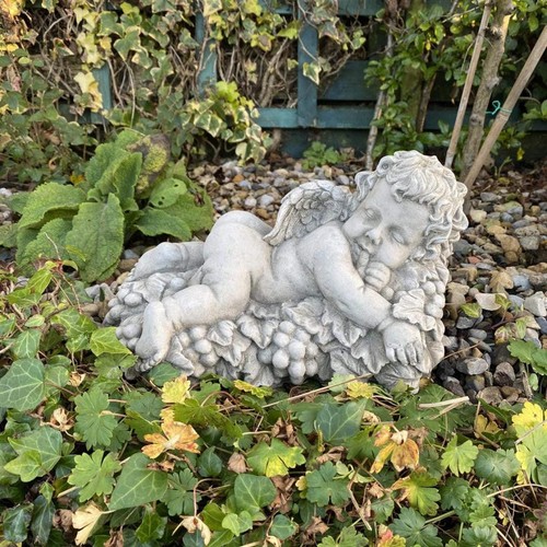 Vintage cherub statue - vintage,