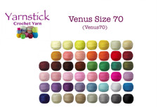 VENUS #70 Crochet Cotton Lacing Tatting Embroidery Thread 82m per ball
