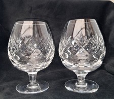 2 X Royal Doulton crystal Georgian large brandy glasses 5 Inches Approx 