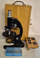 Vintage Jiangnan XSC-04 Optical Microscope In Carry Case With Accessories