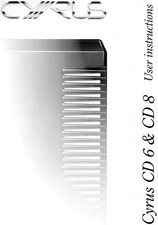 Cyrus CD 6 & CD 8 Instruction