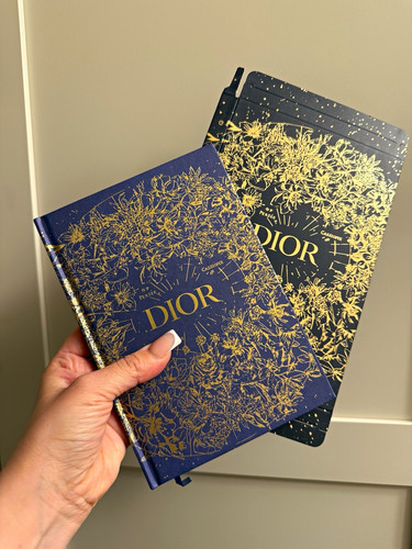 Dior blue gold floral cover - dior,