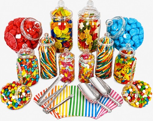Plastic sweet jars - sweet,