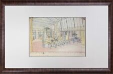 Frank Lloyd WRIGHT Lithograph SIGN "Sijistan" John Nesbitt / Ennis House w/Frame