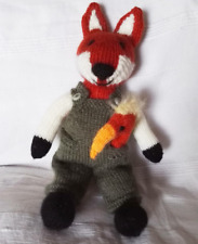 Mr Fox and Finger Puppets - Hand Knitted Soft Toy - New Custom Crafted