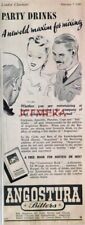 ANGOSTURA BITTERS Drinks Mixer Advert : Original 1940 WW2 Print