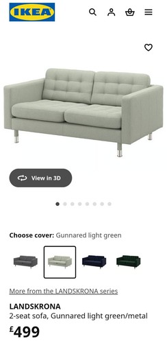Ikea landskrona seater sofa - landskrona,