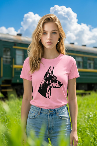 Doberman dog head - doberman,
