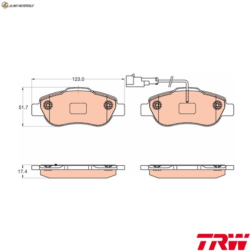 Brake pad set disc - set,