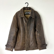 Schott 6875 Cowhide Leather Jacket Adult Large Brown Flying Aviator Mens Medium