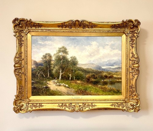 Carl brennir large antique - brennir, oil