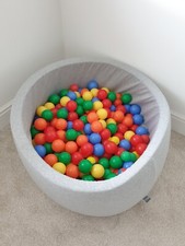 KiddyMoon Baby Foam Ball Pit with Balls 7cm Certified made in EU 90x40x5cm £25