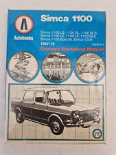 Simca 1100 Autobook Manual