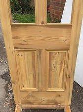 Victorian style door ready for glazing made from reclaimed timber unfinished 