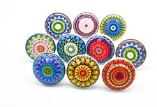 Multi colour knobs - colour, ceramic