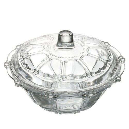 Glass candy jar lidded - jar,