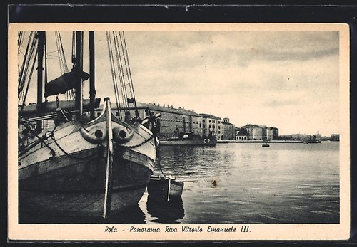 Postcard pola panorama of - postcard, pola,