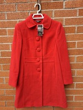 Vintage Red BHS Peacoat UK 12 BNWT Italian Wool Blend
