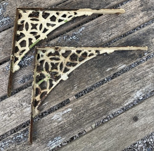 Pair antique cast - pair,