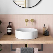 Fluted Countertop Basin Gloss