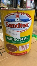 Sandtex Smooth Microseal Masonry Paint 5L Brick Red Damaged Tin