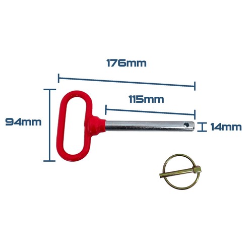 Red detent hitch - red,