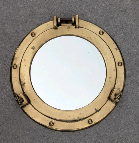 Vintage solid brass porthole - brass,
