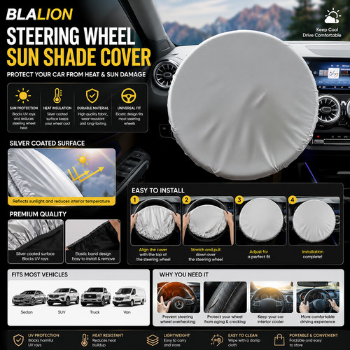 Car steering wheel - steering, sun
