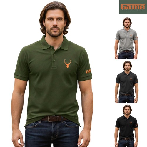 Mens game printed stag logo - stag,