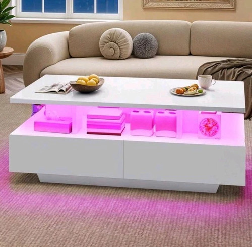 Led coffee table wooden - led,