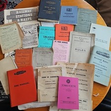 British Railways Ephemera 1950s/60s Rules Fire Manual Books London Midland Union