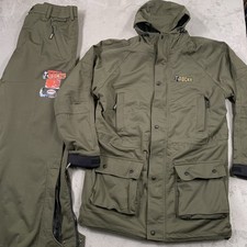 Vintage Rocky Jacket Mens L Green 2 Piece Waterproof Set Suit Hunt Shoot Stalk