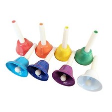 8Pcs Hand Bells Set, Colorful