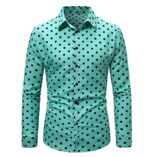 Men casual polka dot shirt - dot,