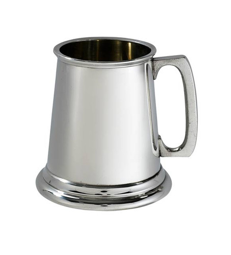 Plain pewter quarter pint - plain,