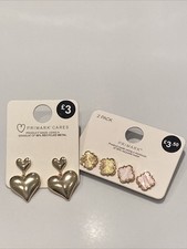 Primark Gold Love Heart Drop