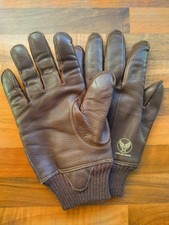Eastman Leather A-10 WW2 Flight Gloves  fit a 9 inch circumference hand. Size S