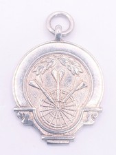 Vintage Silver Plate Darts Fob