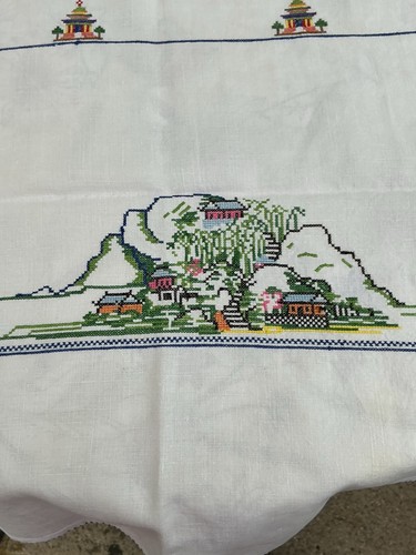 Vintage hand embroidered white - vintage,