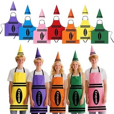 7 Sets Crayon Aprons and Funny