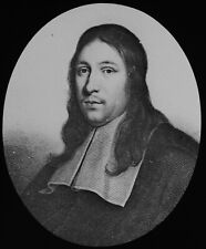 REV JOHN WESLEY (WESLEYS GRANDFATHER) C1890 Magic Lantern Slide METHODIST CHURCH